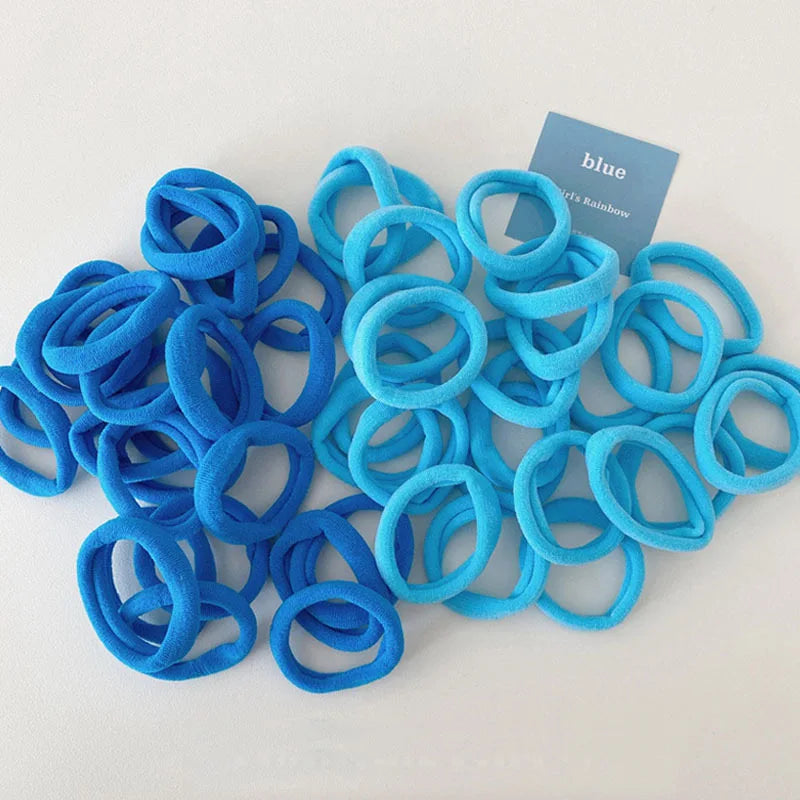 AWAYTR 50PCS/Set Girls Hair Band Hairbands Hair Accessories For Woman Kids Ponytail Holder Elastic Scrunchies Rubber Bands