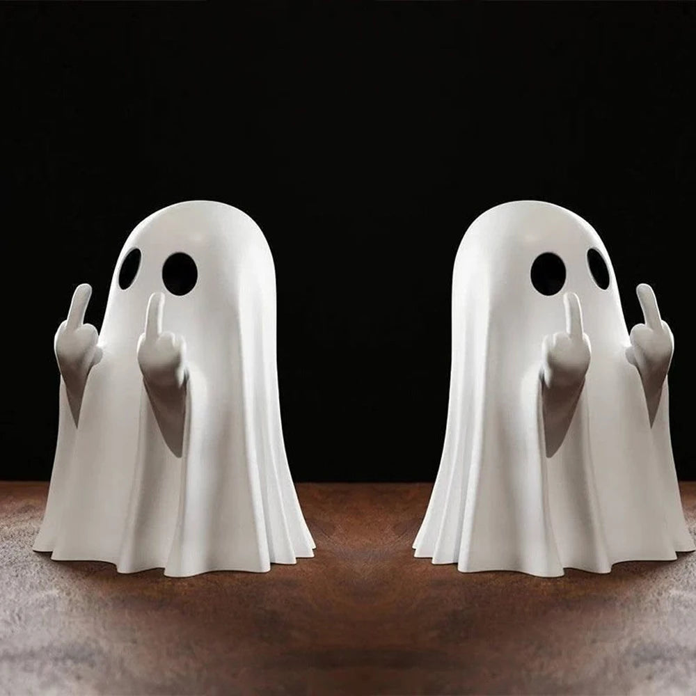 Halloween Ghost Ornament Cute Resin Creative Pen Holder Funny Creative Ghosts Home DIY Decor Cute Tabletop Ornaments Funny Gifts