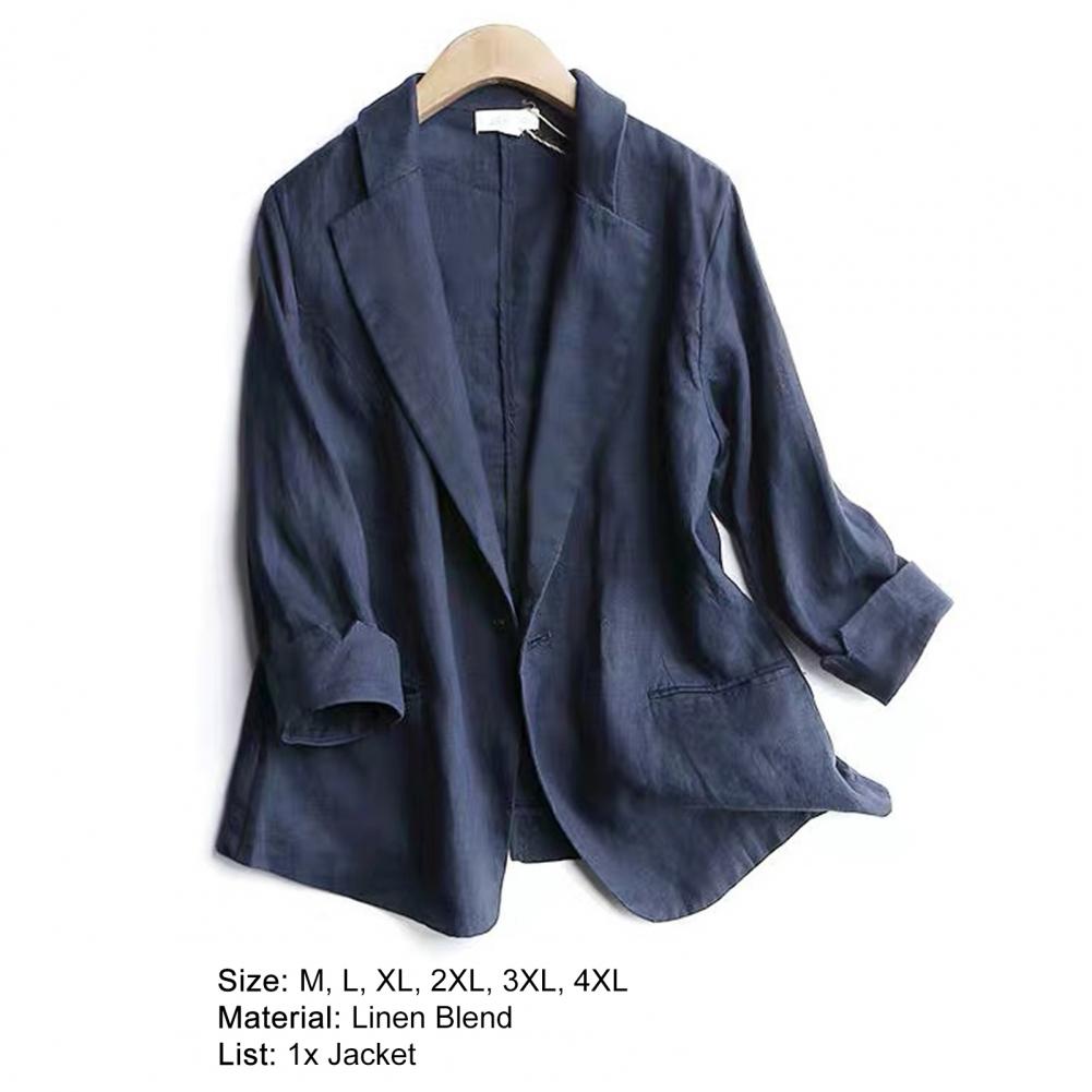 Women Jacket  Single Button   Women Suit Coat Formal Wear-resistant Lady Suit Coat 여성봄자켓