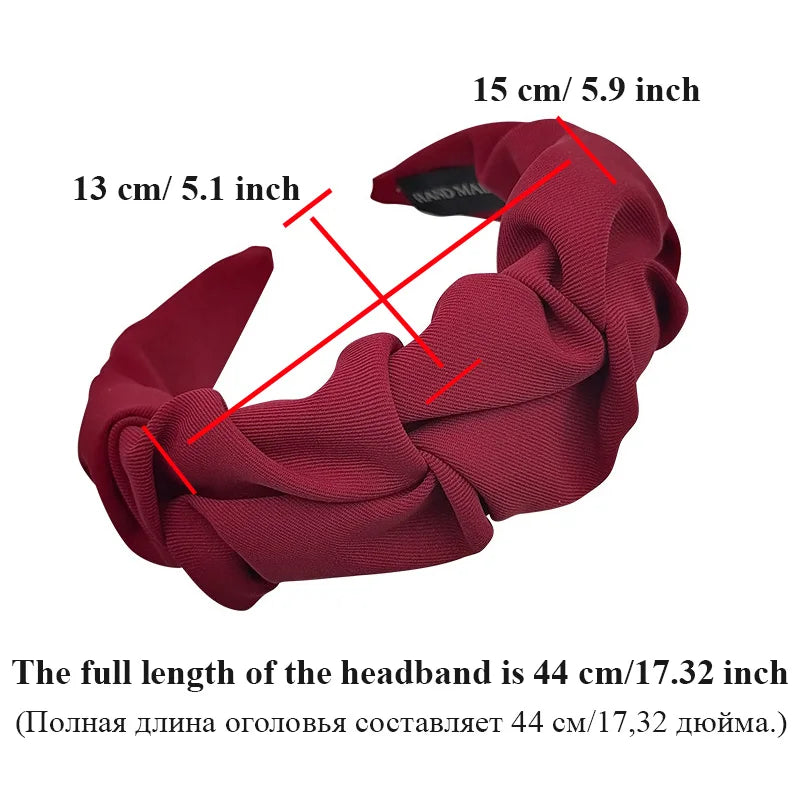 2023 New Fashion Women Girls Hair Accessories Wide Side Classic Hairband Solid Color Casual Headband Adult Headdress