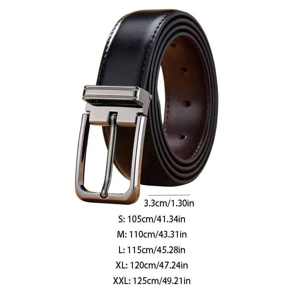 Waist Accessories Double Sided Men Leather Belt Brown Black Retro Designer Belt Fashion Luxury Pin Buckle Belt Mens Accessories