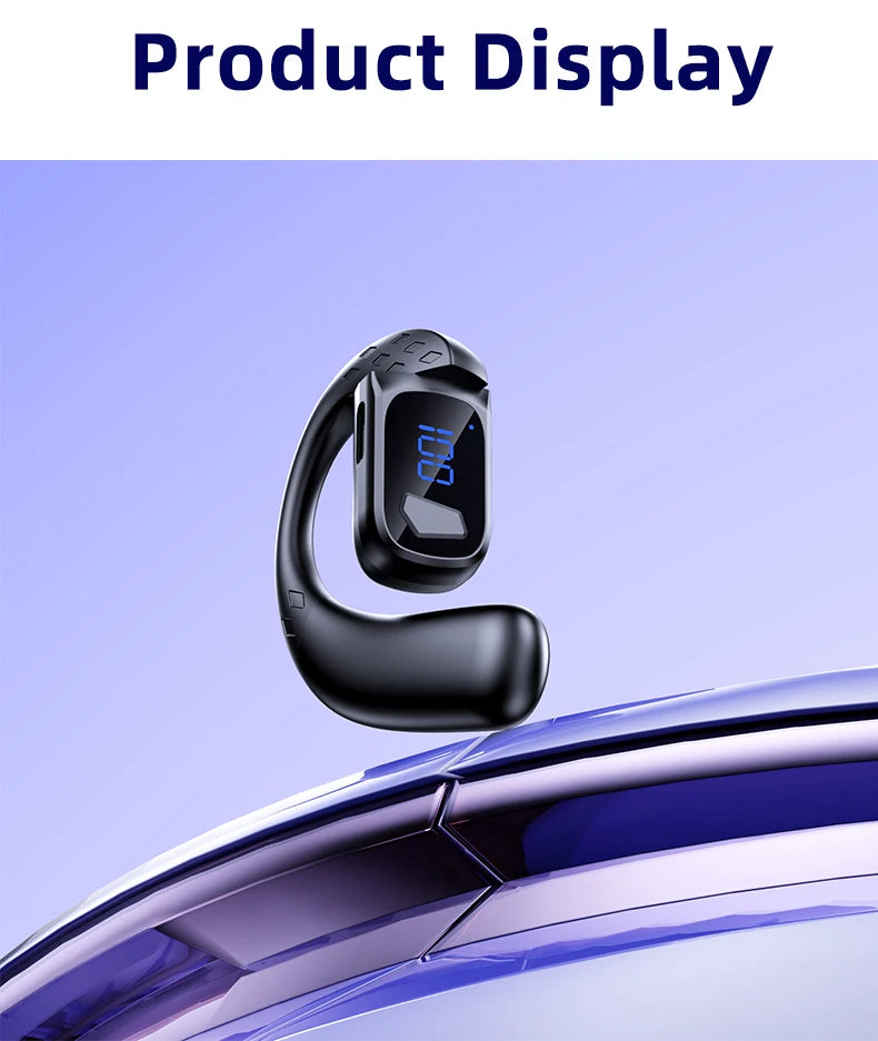 Digital Display Wireless Earphone New Bluetooth 5.4 Headset For Universal Phones Noise Cancelling Sports/Game/Drive Headphones