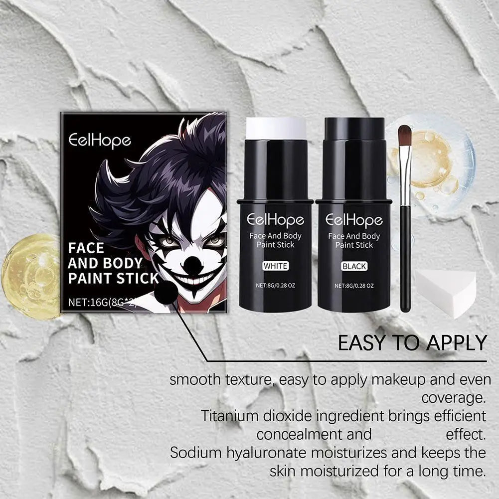 Halloween Party Quick-Dry Face Paint - Face Paint Foundation for Makeup, Clown Looks & Colorful Body Art