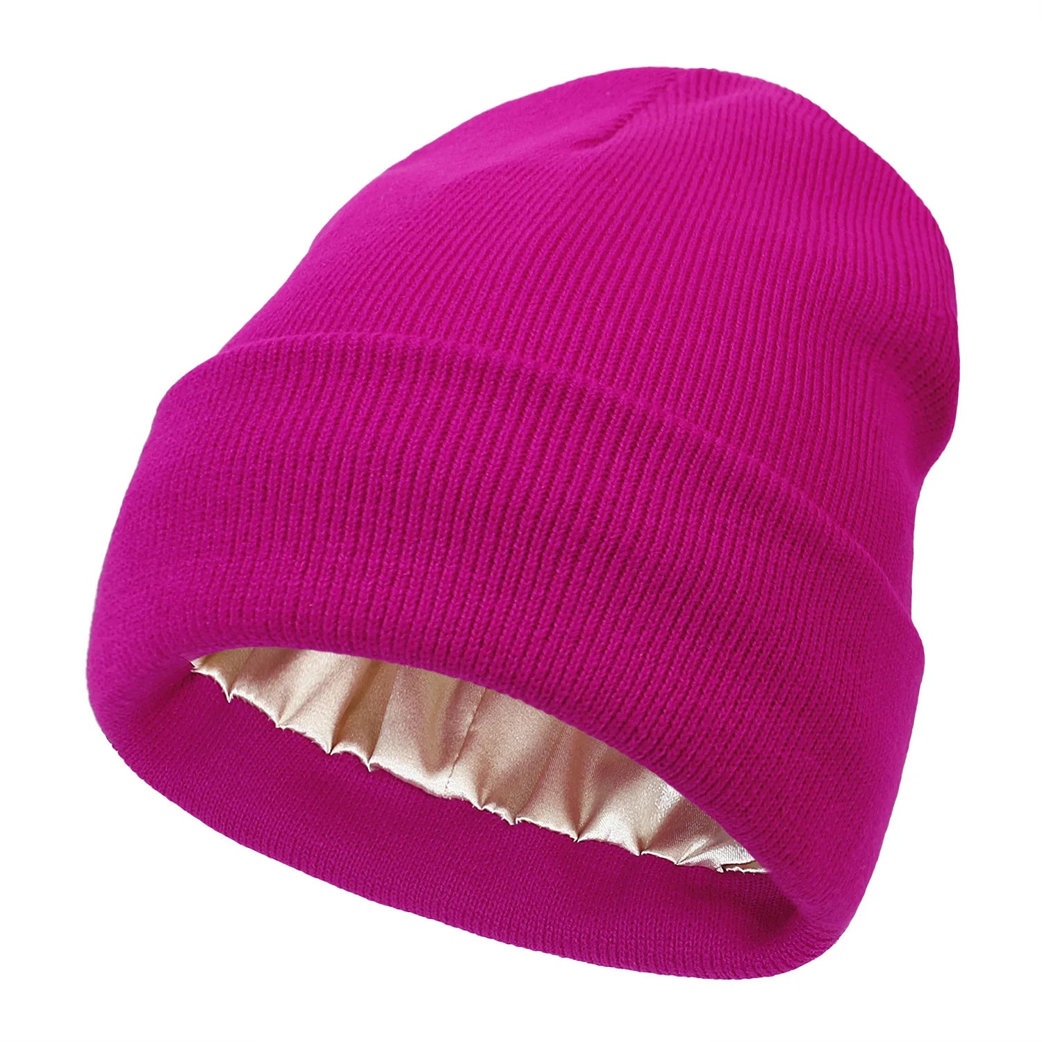 Winter Hat For Women Silk Satin Lined Beanies Chunky Caps Men Warm Fashion Women Bonnet Skullies Caps Male Female Balaclava Hats