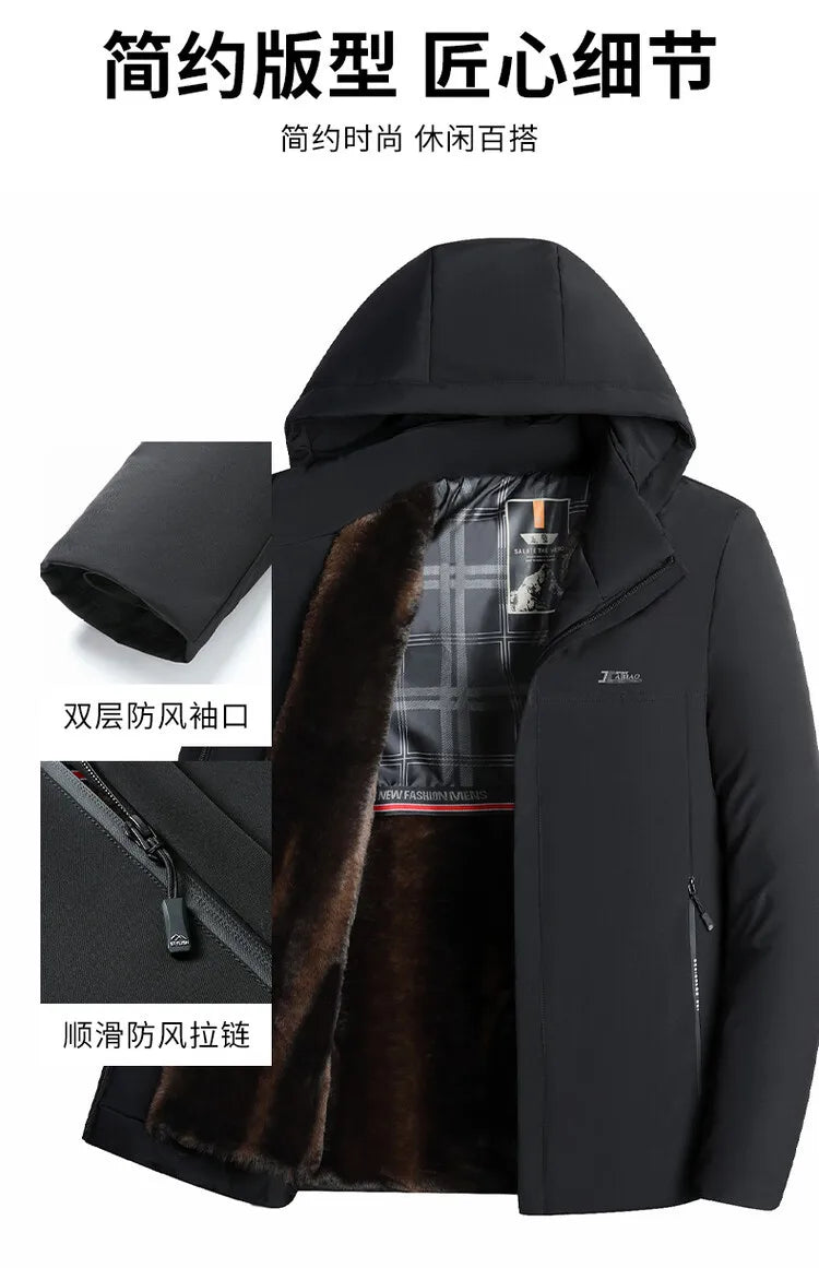 Men's Fashion Windbreaker Parka Coat Man Clothing Streetwear Windproof Casual Autumn Winter Warm Hombre Male Jacket for Outdoors