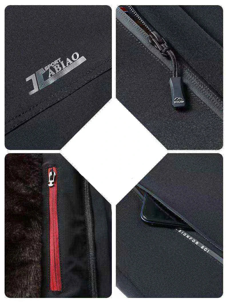 Men's Fashion Windbreaker Parka Coat Man Clothing Streetwear Windproof Casual Autumn Winter Warm Hombre Male Jacket for Outdoors