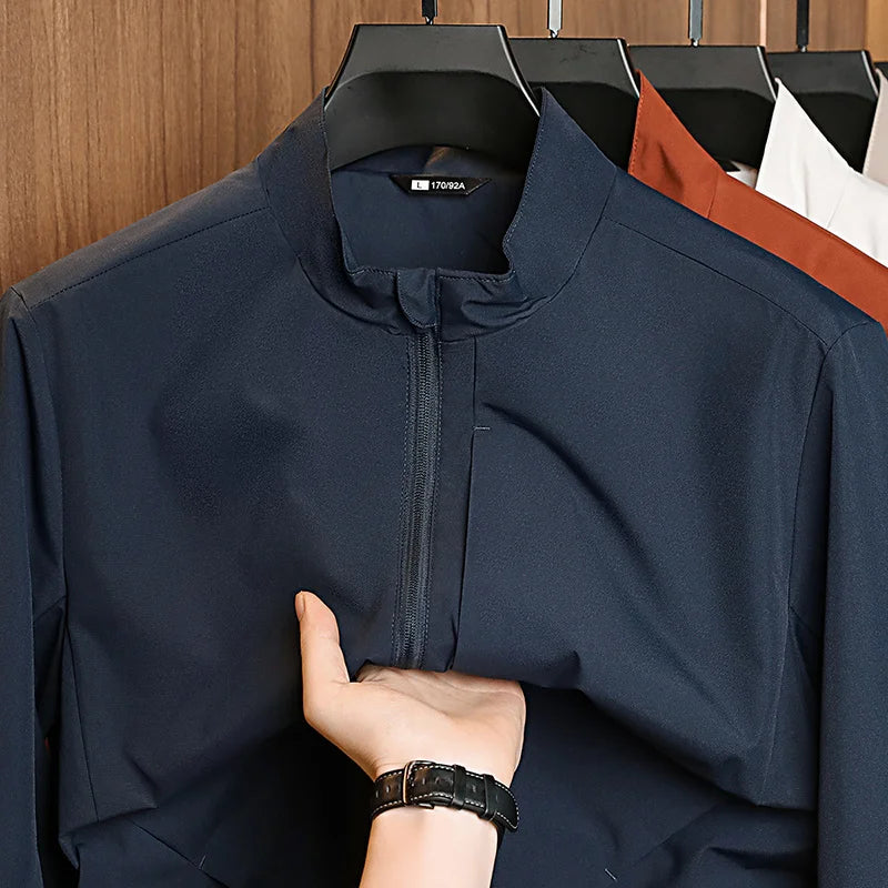 New Men's Casual Jacket Casual and Fashionable Windbreaker Waterproof and Versatile Outdoor Jacket