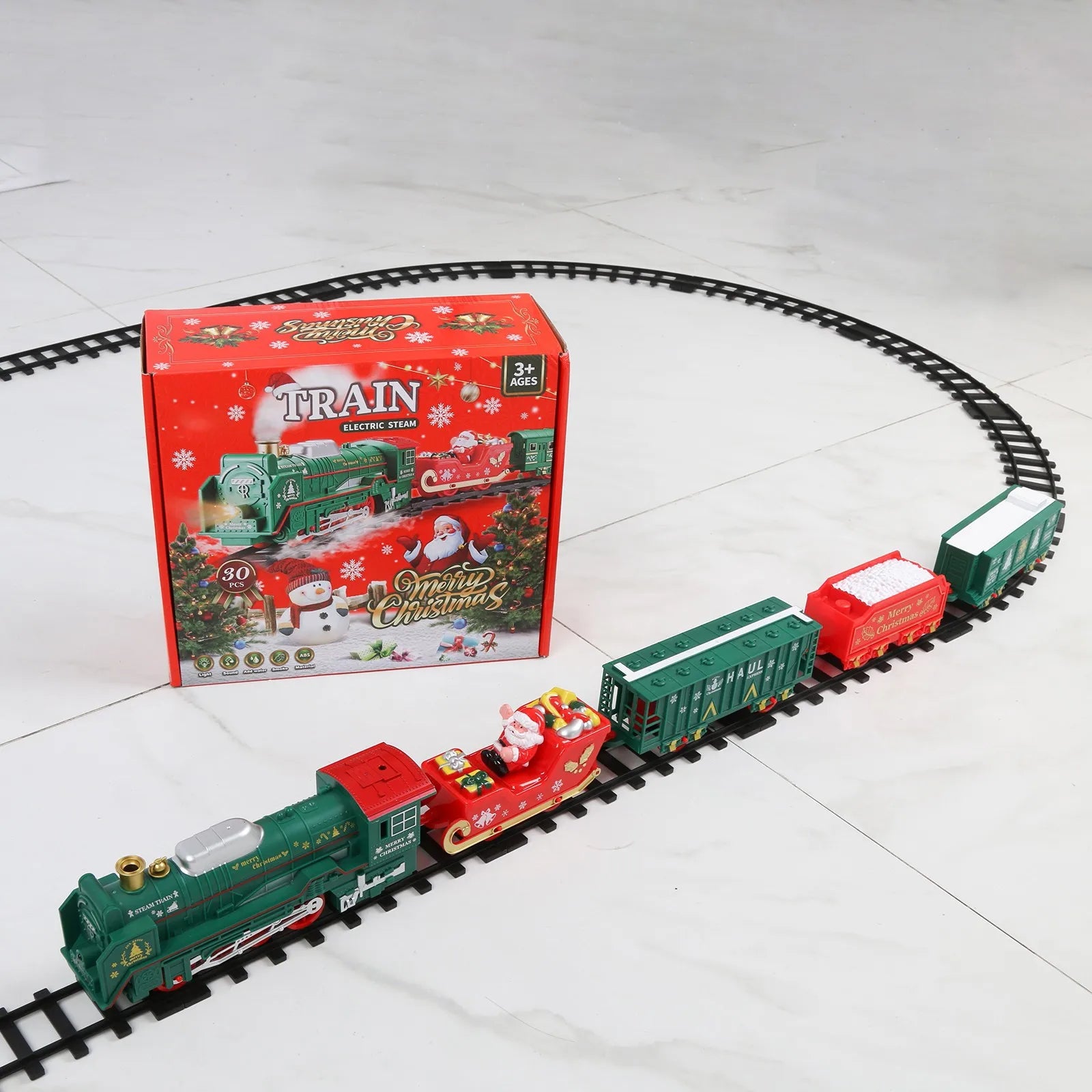 Christmas Train Toys Christmas Realistic Electric Train Set Toys Safe For Kids Gift And Party Home Xmas Tree Decoration