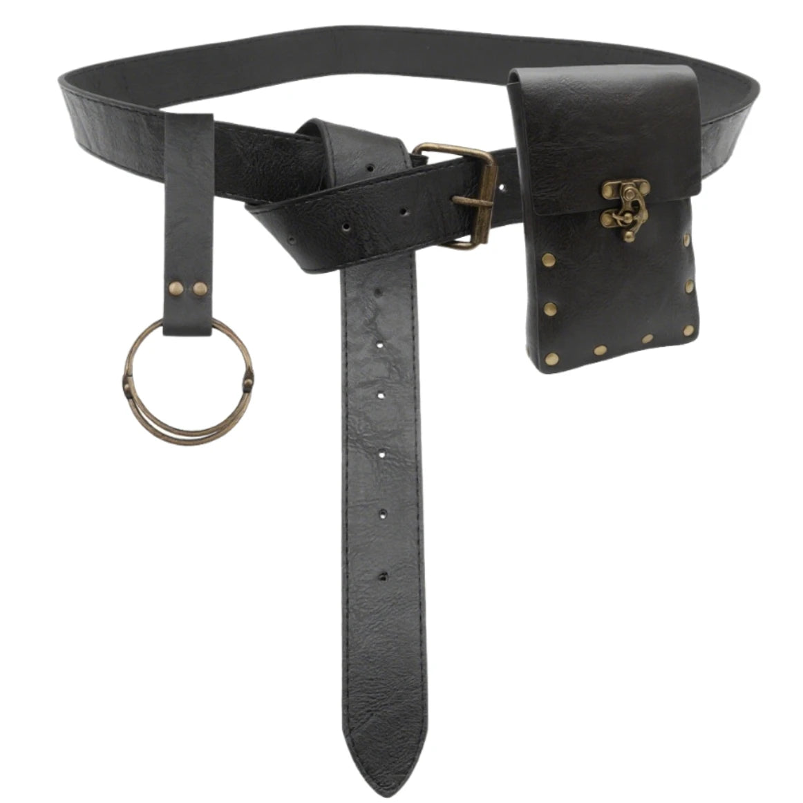 Men Vintage Medieval Belt Set With Leather Pouch And Key Chains Ornamental Renaissance Witch Knight Pirate Cosplay Accessories