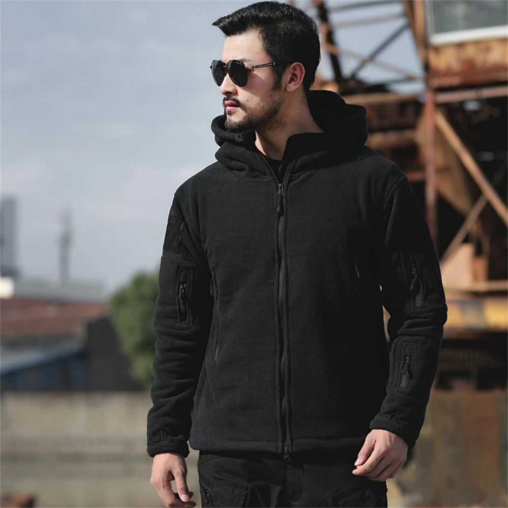 Men US Military Winter Thermal Fleece Tactical Jacket Outdoors Sports Hooded Coat Militar Softshell Hiking Outdoor Army Jackets