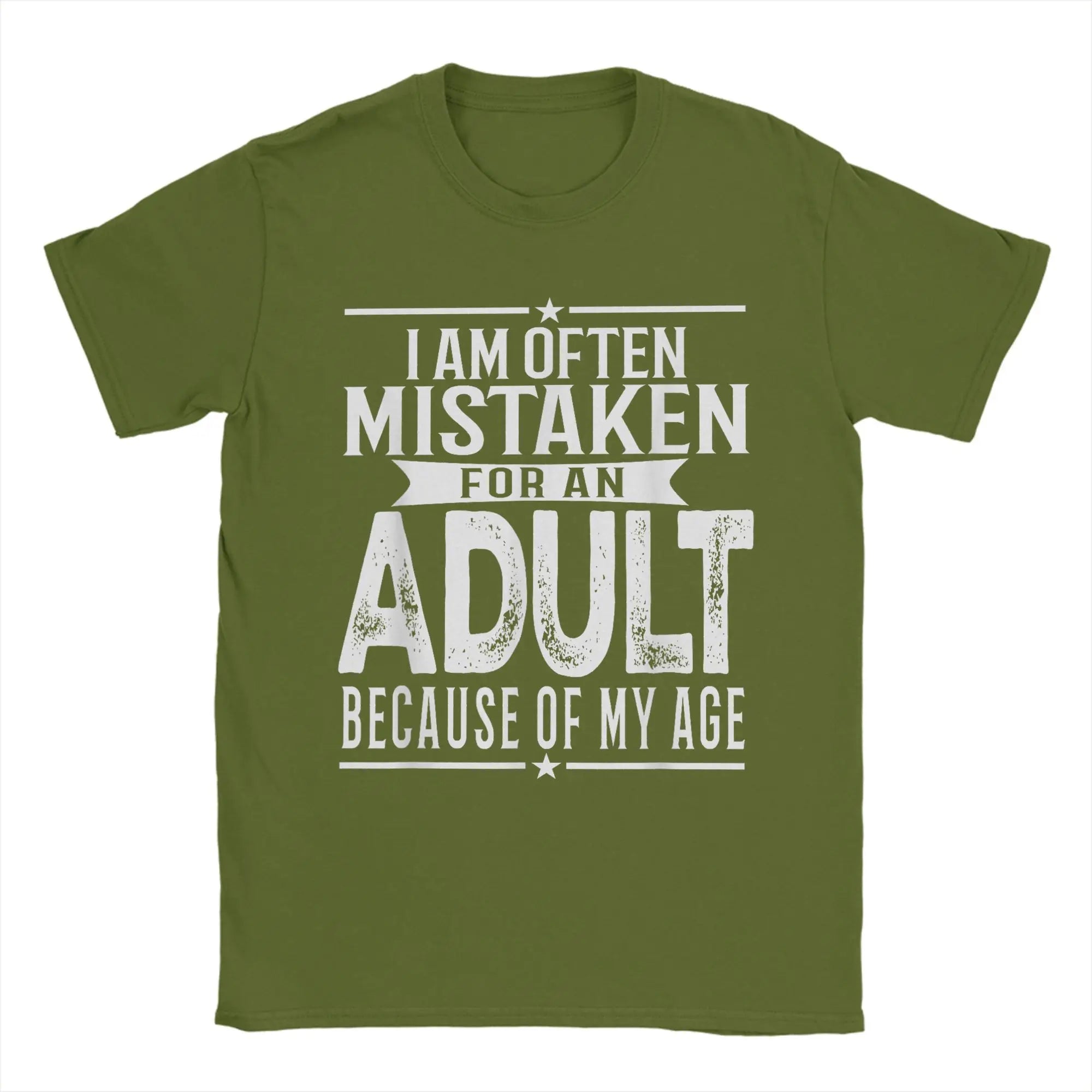 Men's T-Shirt I Am Often Mistaken For An Adult Because Of My Age Funny Tee Shirt Short Sleeve  T Shirts O Neck Clothes Party