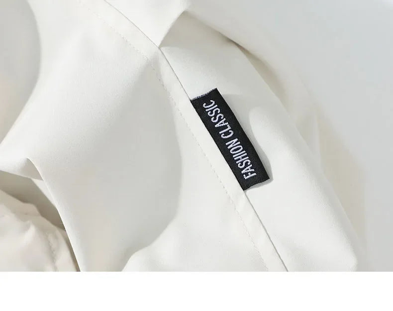 Men's workwear down jacket, American color-blocked hooded jacket for autumn and winter, cool and casual coat for teenagers