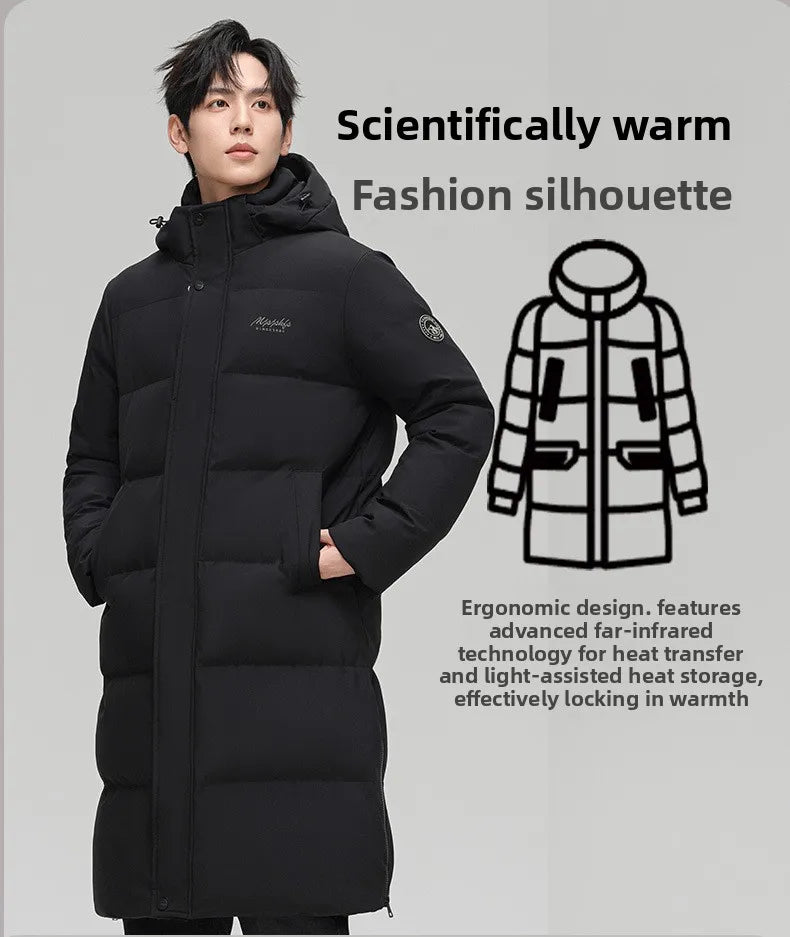 Canada Fashion Winter Jackets for Man Down Parka Coat Man White Goose Down Jacket Hooded Warm Thick Long Puffer Jacket HXY252