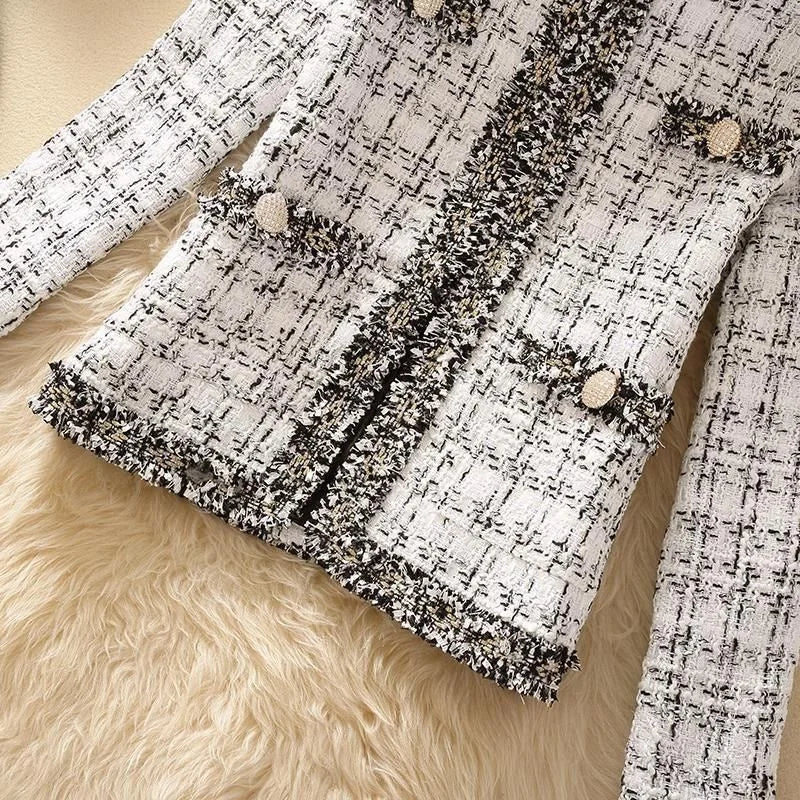 Women's Jacket Women's Jackets Spring new Trendy Ladies Short Joker Temperament Small Fragrant Tweed Coat Tweed Coat Cardigan