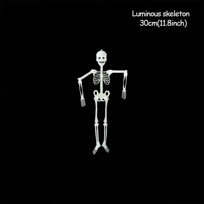 Scary Halloween Halloween Decoration Halloween Props Luminous Hanging Decor Outdoor Party Horror Luminous Movable Skull Skeleton