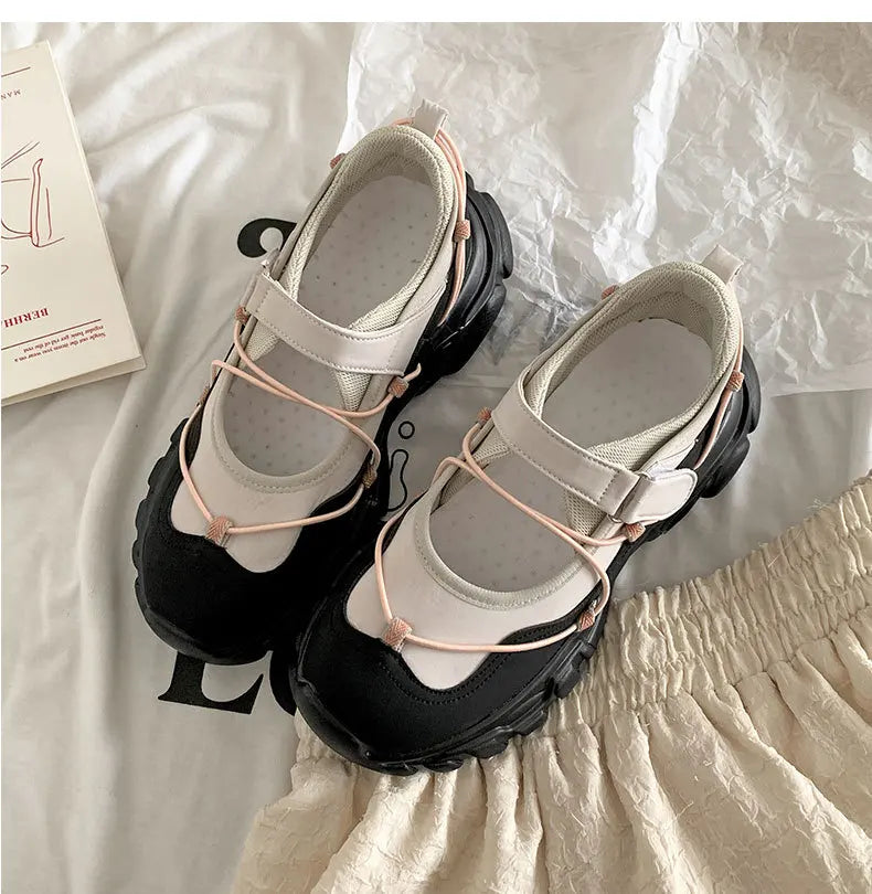 Women's Shoes Platform Female Footwear Shallow Mouth All-Match White Sneakers 2025 New Dress Casual Summer Rome