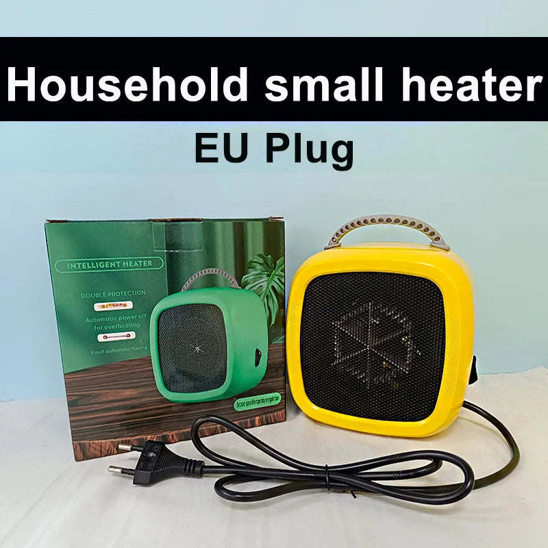 Mini Desktop Fan Heater Button Switch With Handle Household Small Heater Winter Heating Warmer Power Office Dedicated Heater