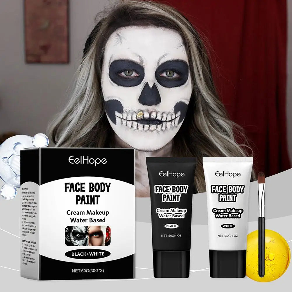 White Makeup Foundation Cream Concealer Halloween Cosplay Make-Up Lasting Cream Cosmetics Halloween Face Long Face White