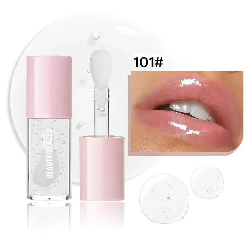 BEAUTY GLAZED Black Transparent Lip Gloss,Nourishing, Anti-aging, Brightening Lips, Lip Care Oil ﻿