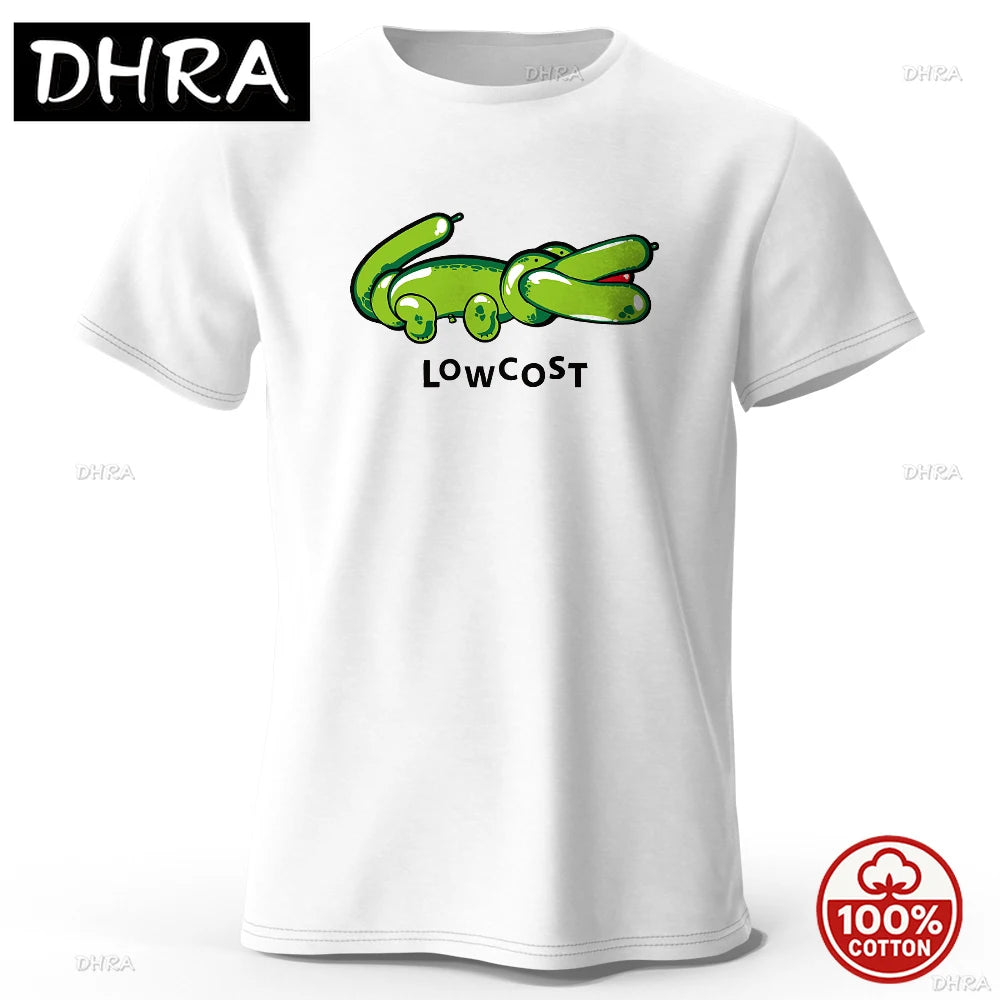 Men's Joke The Lowcost Printed T-Shirt 100% Cotton  Funny Graphic Tees for Women Summer Tops Casual Streetwear Hot Sale