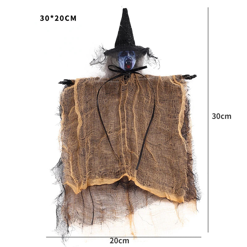 Halloween Ghost Festival Witch Figurine Hanging Doll DIY Decoration Pendant Ornaments for Party Haunted House Decorate Props