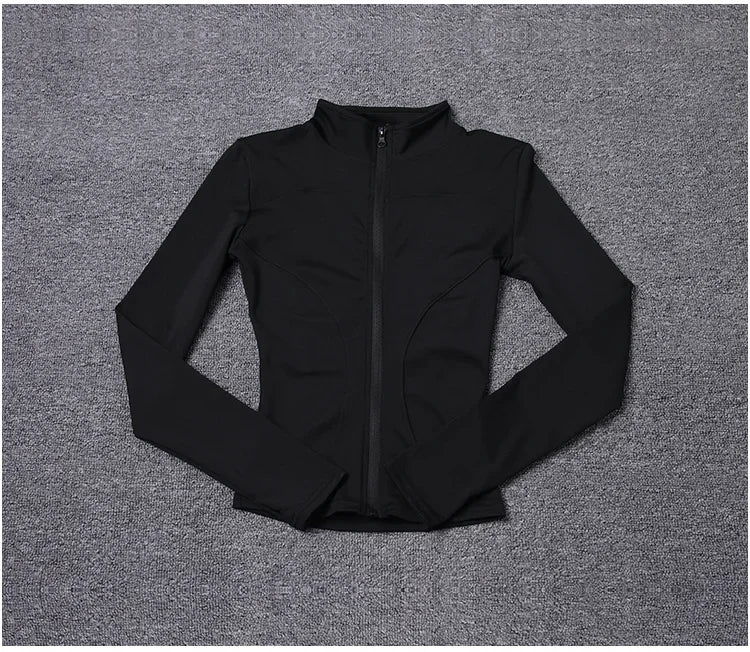 Women Sport Jacket Long Sleeve Shirt Workout Coat Gym Training Clothing Yoga Sportswear