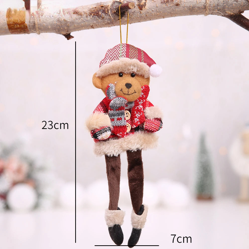 New Year 2022 Christmas Tree Decorations Cute Dolls Pendant Navidad 2021 Home Decor Christmas Tree Ornaments Xmas Gift
