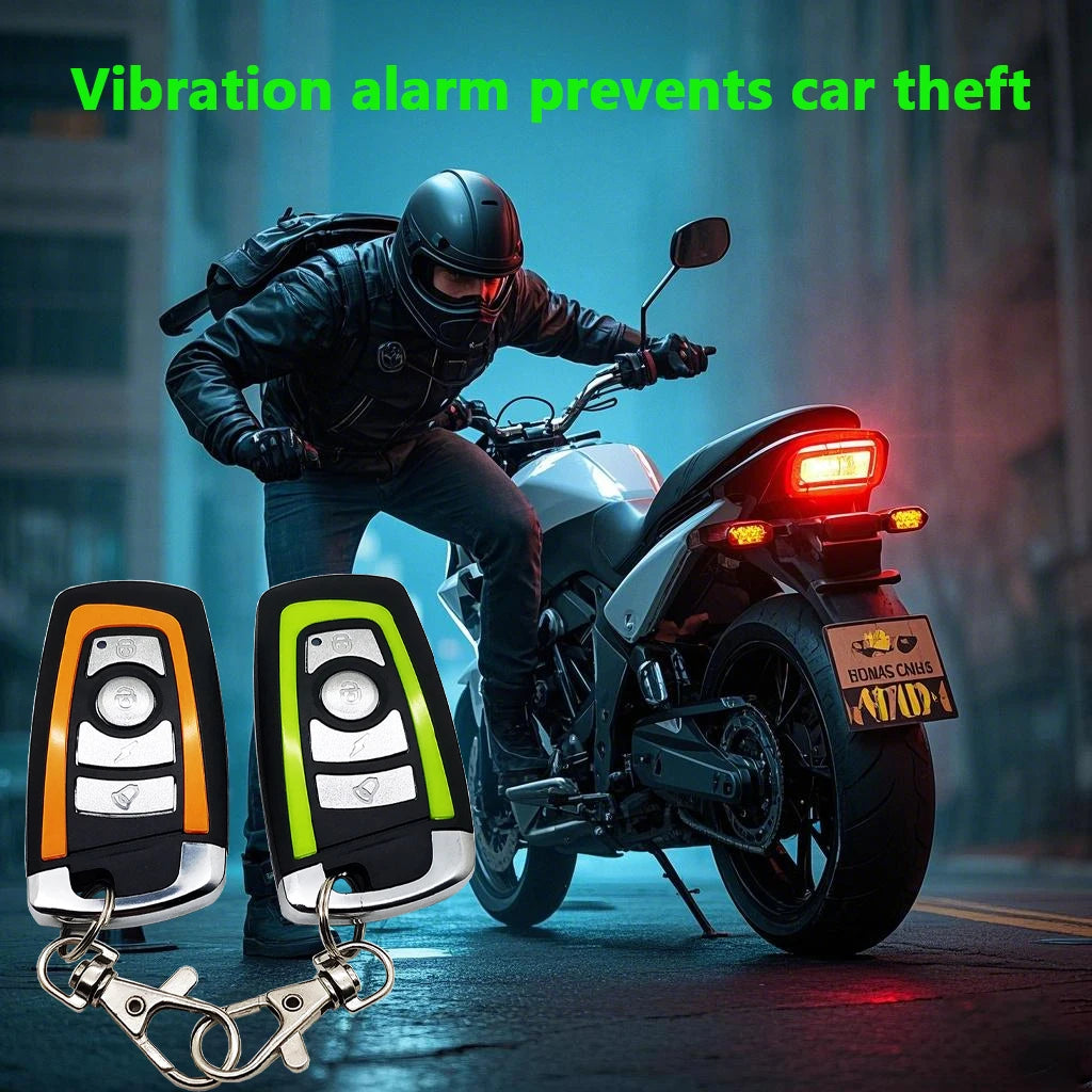 Motorcycle Alarm System 1-Way Motorcycle Anti Theft Kit Car Security Alarm System DC 12V 125dB Built in Vibration Sensor