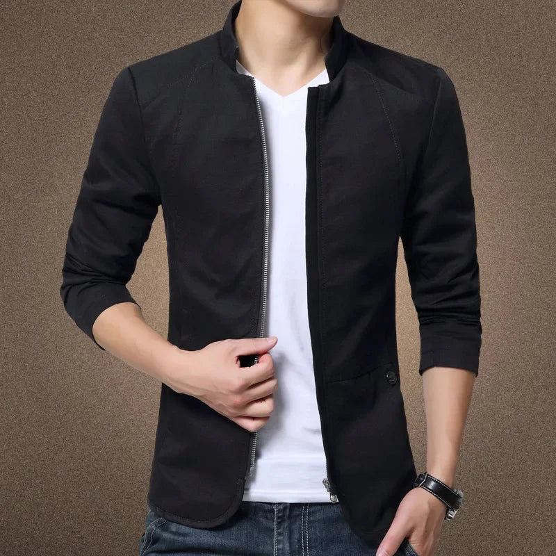 MRMT 2025 Brand Men's Jackets Collar Cotton Washed Overcoat For Male Slim Casual Men Jacket Man Coat Outer Wear Clothing