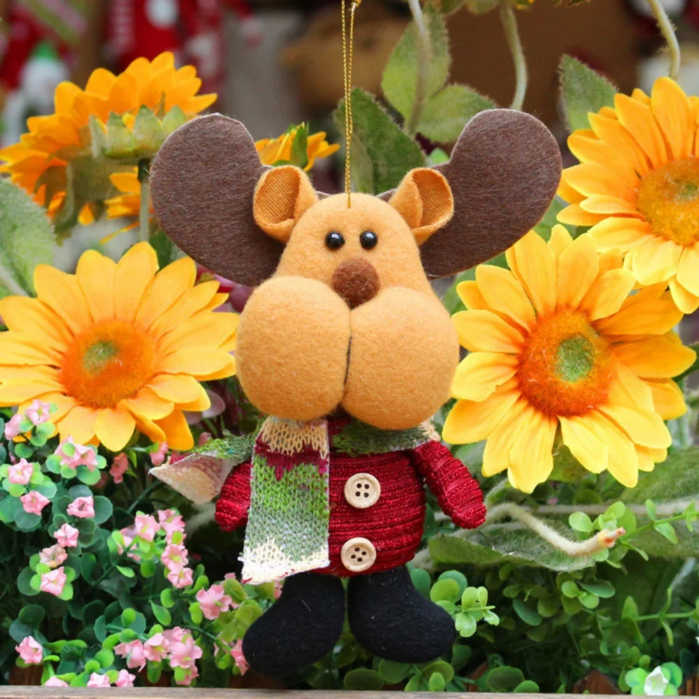 Christmas Dolls New Year Ornament Reindeer Snowman Santa Elk Bear Doll Children's Gifts New Year Christmas Dolls decoration