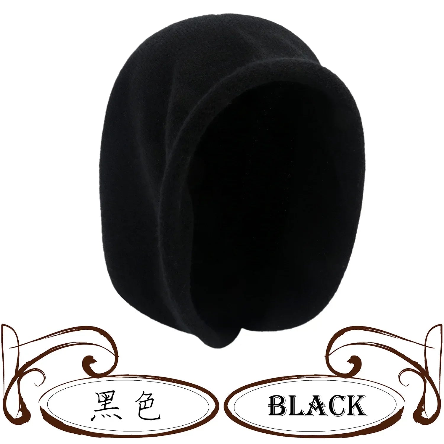 New Winter Balaclava Hat Scarf Combo Women's Fashion Knitted Cap Wrap-around Cashmere Skullies & Beanies