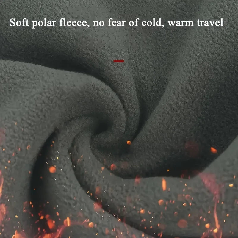 3-Piece Winter Accessories Set Warm Polyester Helmet Pads with Windproof Balaclava Touch Gloves and Thick Socks