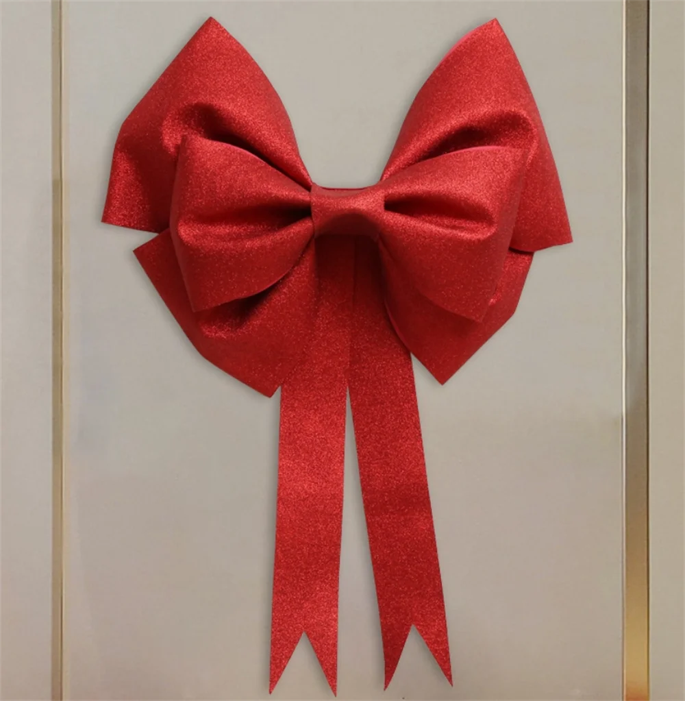 Red Christmas Tree Decoration Big Bow EVA Shop Display Wedding Arch Decor Birthday Party Prop Festivity Occasion DIY Material