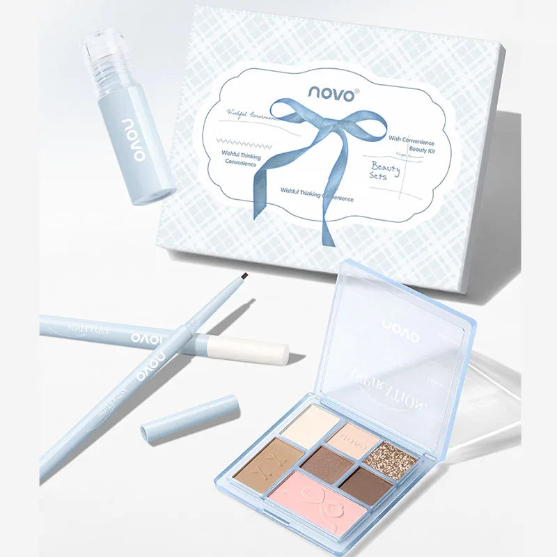 Makeup Set & Teen Girls,Beautiful Makeup Present Set,Includes Lipstick, Eyeshadow Palette, Eyeliner & Eyebrow Pencil