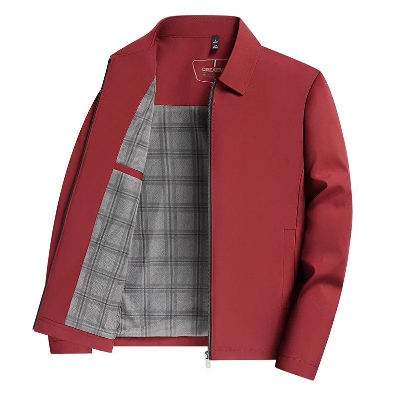 Jacket Men's 2025 Autumn New Item Middle-aged Dad Outfit Casual Business Stand Collar Administrative Cadre Jacket Men