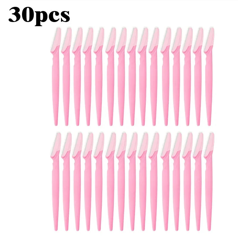 5-100PCS Wholesale Eyebrow Trimmer Blade Shaver Portable Face Razor Eye Brow Epilation Hair Removal Cutters Safety Razor
