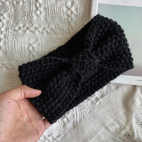 Winter Warm Knit Headbands For Women Knotted Crochet Elastic Hair Band Bandanas Handmade Turban Headwear Hair Accessories