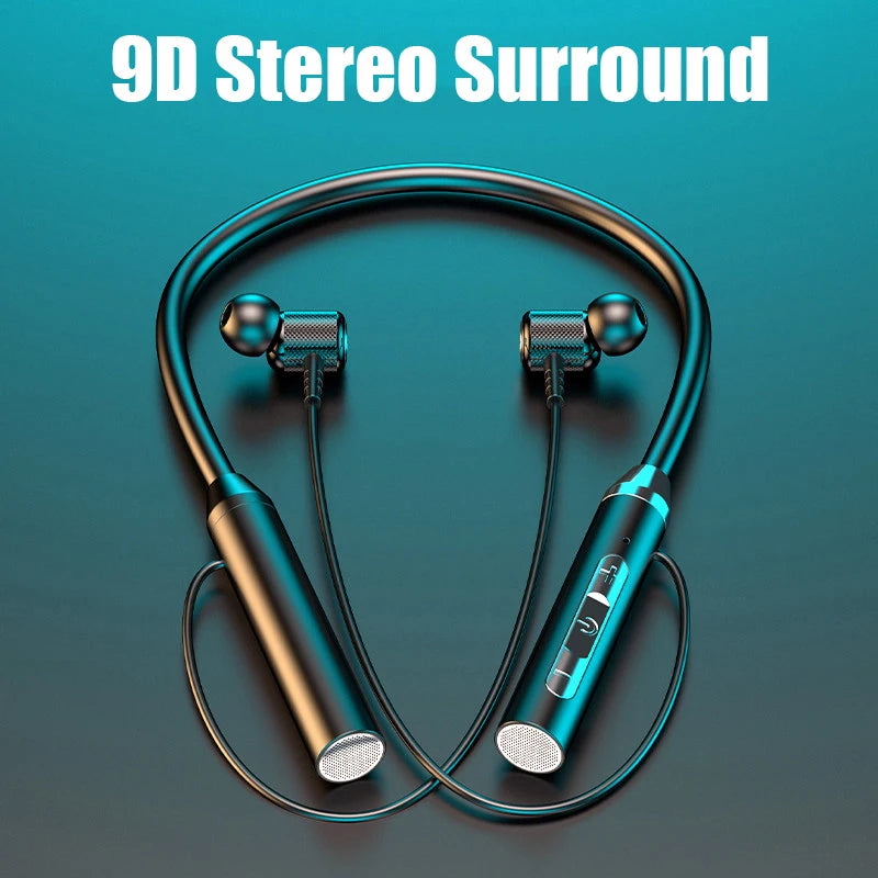 Wireless Headphone Fone Bluetooth 5.0 Neckband Earphones In ear Hifi Stereo Sports Headset Halter Waterproof Magnetic Earbuds
