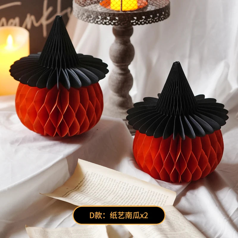 Halloween Pumpkin Ghost Dress Up Creative Small Ornament Table Decoration Halloween Decorations for Home Mexican Day of The Dead