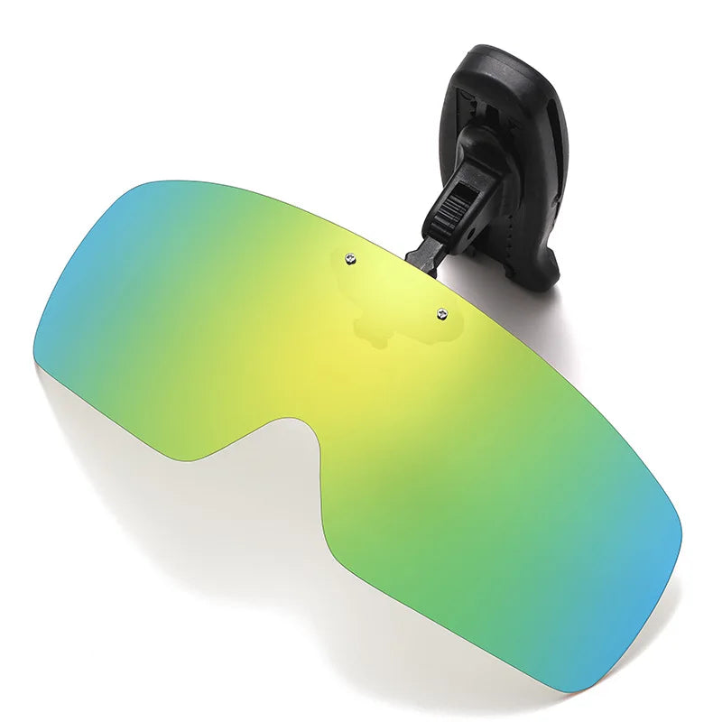 SU01 Fishing Sunglasses with Cap Clip Anti-UV Polarized Wine, Yellow, Gray, Black, Dark Green Coffee especially for Wore Glasses