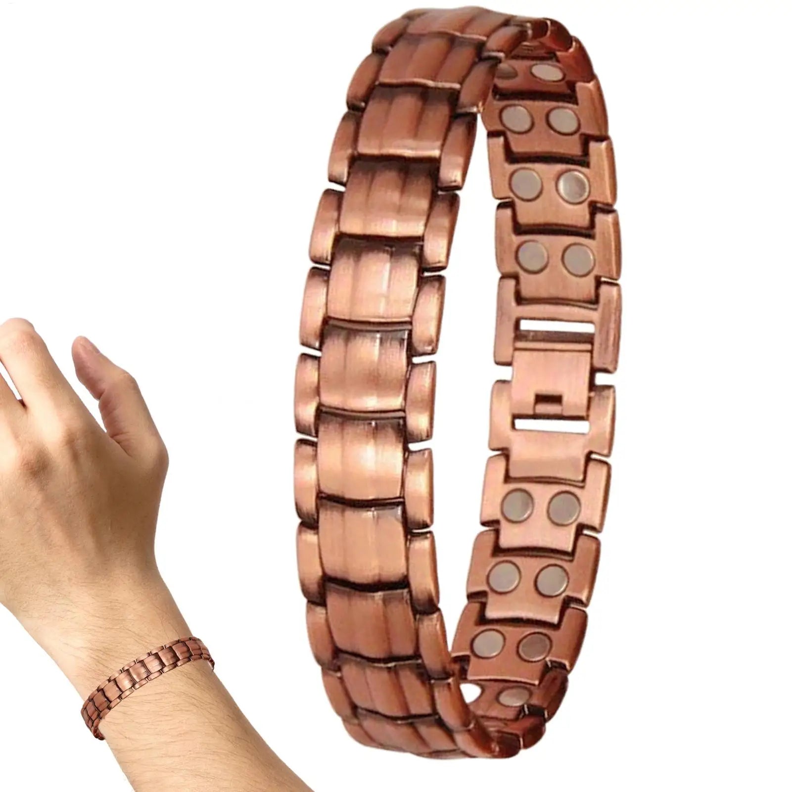 Magnetic Bracelets for Men Pure Copper Magnetic Bracelet Jewelry Jewelry Accessories for Running Sports Gym Fathers Outdoor