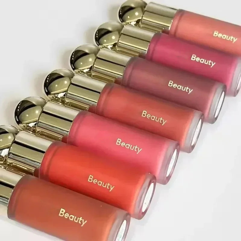 2025 Fashion New Beauty 3-in-1 Liquid Blush Moisturizing Dual-use Waterproof Enlighten Lip Glaze Smooth Lightweight Makeup Care