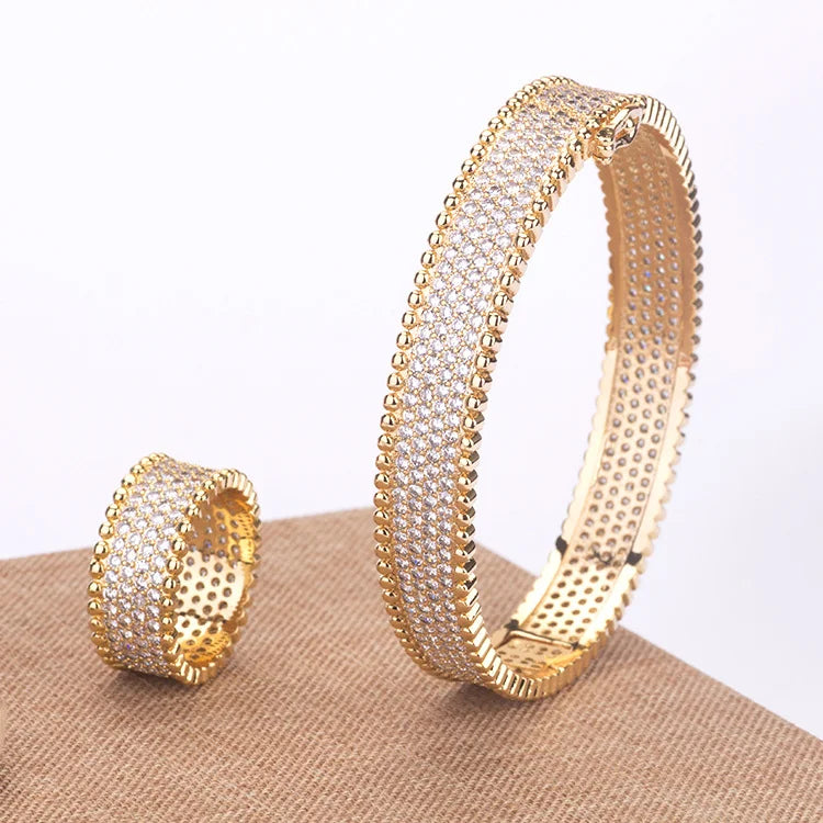 Fine Fashion Zirconia Jewelry Bracelets For Women Bracelet Rings Jewellery Sets