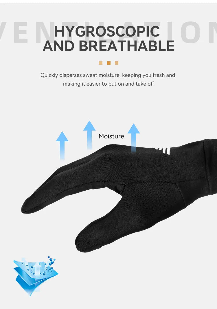 Winter Summer Motorcycle Gloves Black Ice Silk Inner Liner Breathable Sweat Absorption Quick Drying Riding Equipment Accessories
