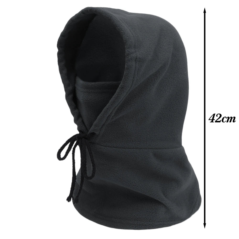 Winter Thermal Fleece Hat Hooded Outdoor Windproof Cold Warm Skiing Sport Men Women Neck Warmer Cycling Face Mask Masked Caps