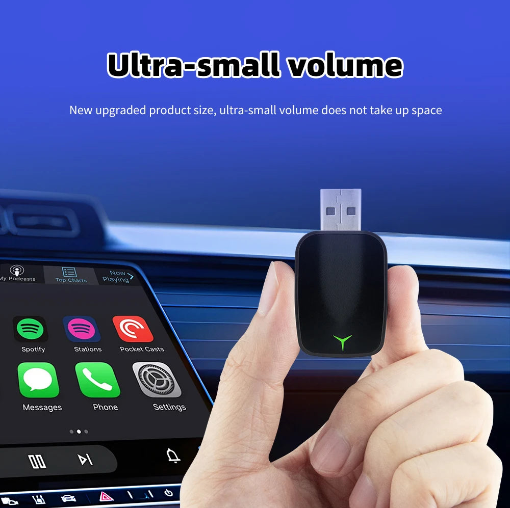 New Wired To Wireless Carplay Android 2 In 1 Automatic Adapter Car Gadget Smart Box Plug and Play 5Ghz Wifi Fast Connection