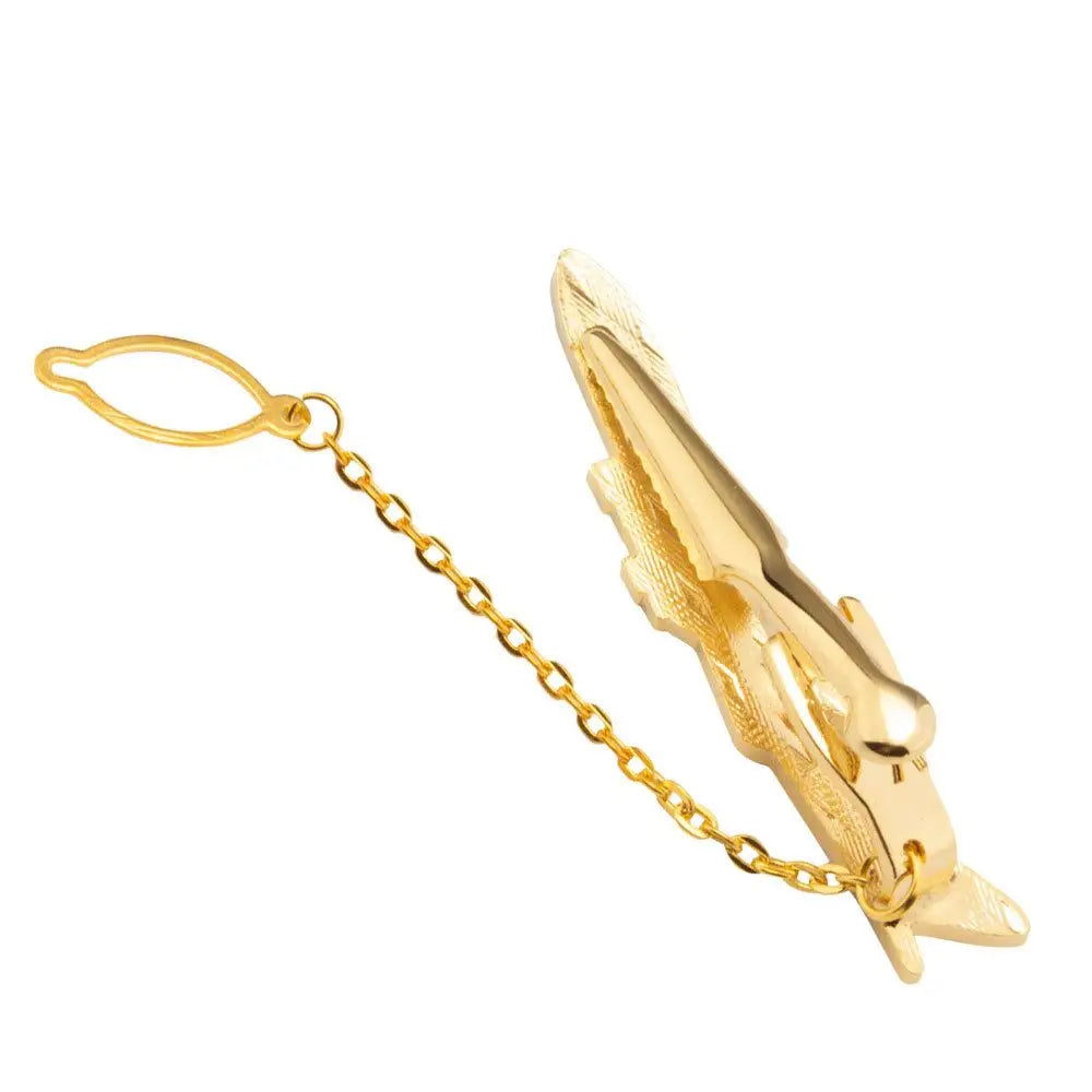 Simple Gentleman Metal Accessories Wedding Gifts Airplane Shape Necktie Clip Aircraft Clips Shirt Tie Pin Men Tie Clip
