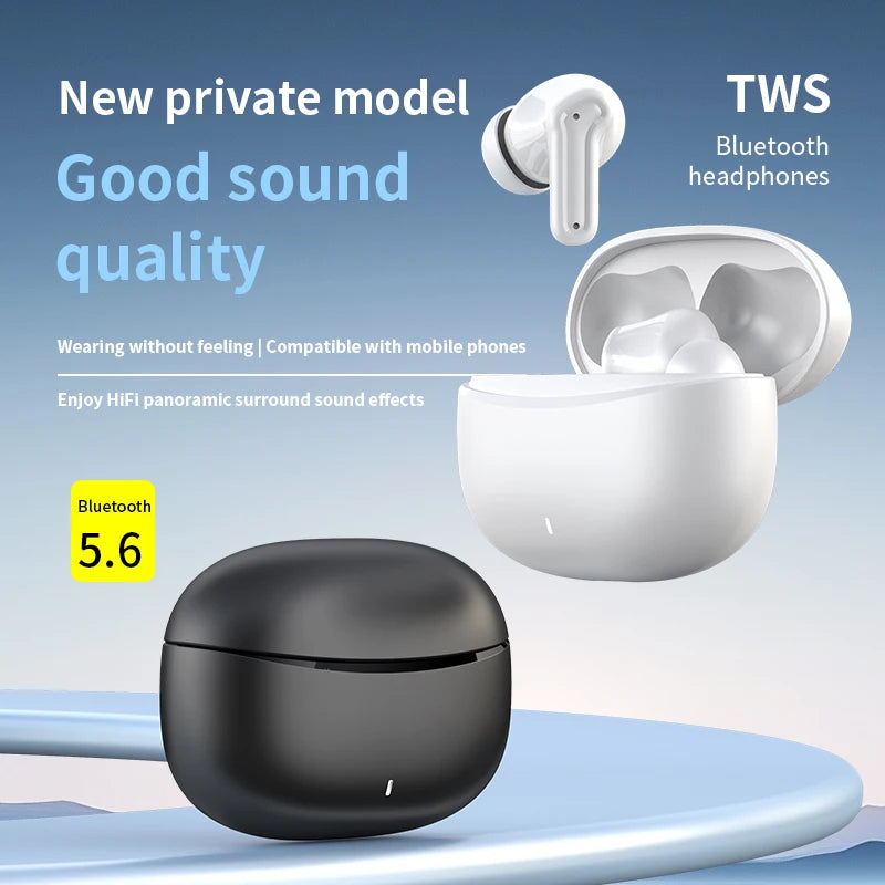 Earphone bluetooth Bluetooth headphonesTWS wireless Bluetooth earphones with long battery life, in-ear design, Bluetooth 5.6