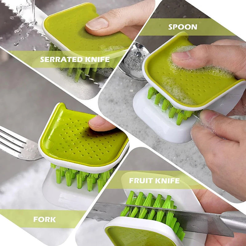 Kitchen Knife Cleaning Brush Tableware Brush Car Seat Belt Cleaning Brush U Shape Kitchen Washing Tool Tableware Cleaning Brush
