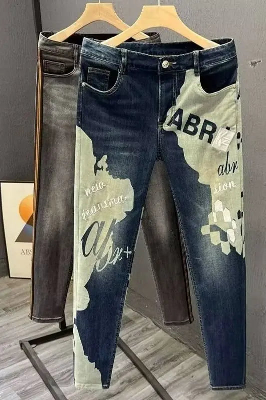 Jeans Men Korean New 2025 Slim Casual Pencil Pants Spring Autumn Fashion Skinny Long Designer Kpop Male Men's Jeans Trousers